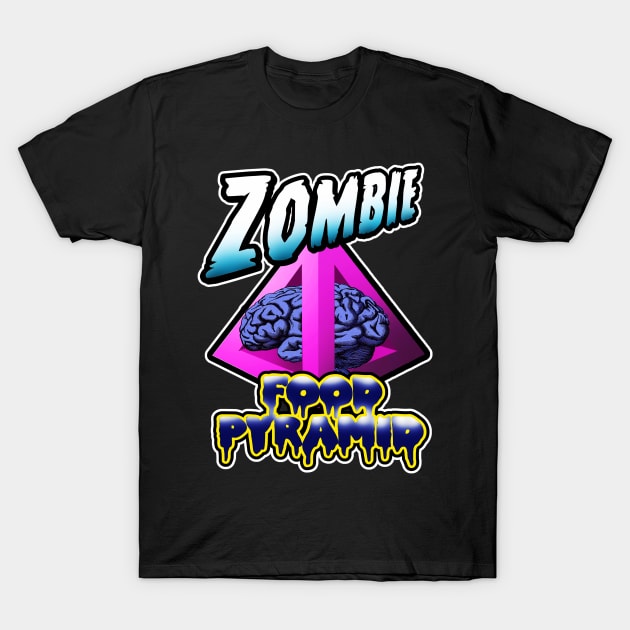 Zombie Food Pyramid. T-Shirt by NineBlack